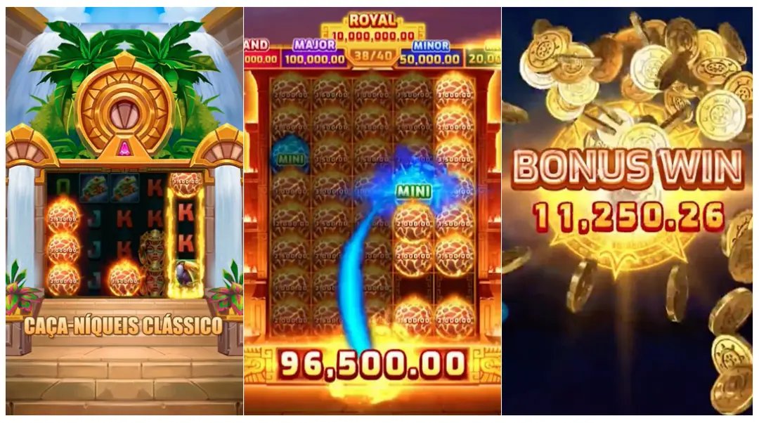 Layar kemenangan dengan multiplier di permainan Caishen Wins
